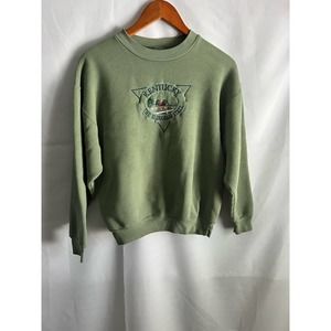 Medium Vintage Womens Green Sweatshirt Kentucky BlueGrass State